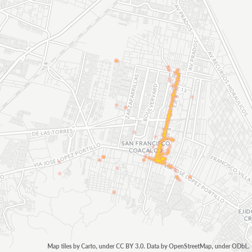 55715 Mapa de calor de densidad empresarial