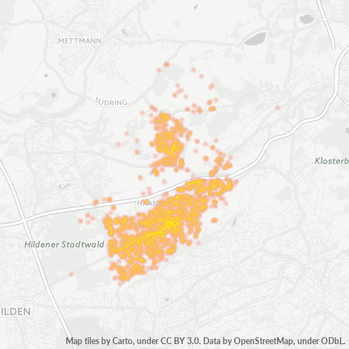 Heatmap für plz 42781