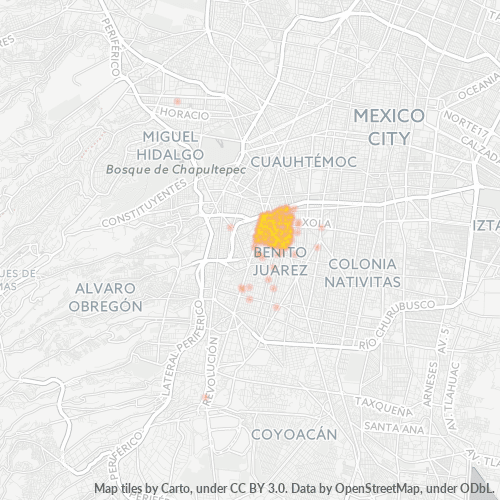 03103 Mapa de calor de densidad empresarial