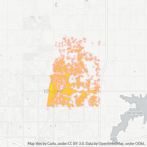 73034 Business Density Heatmap