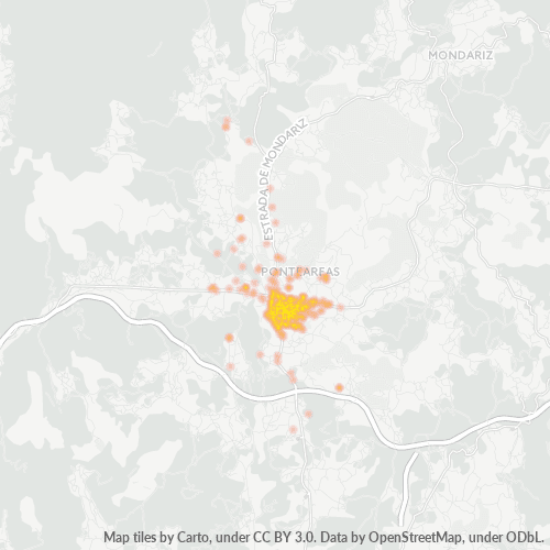 Mapa de calor para código postal 36860