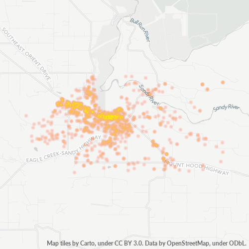 97055 Business Density Heatmap