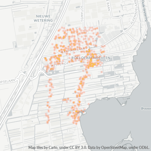 Heatmap voor postcode 2371