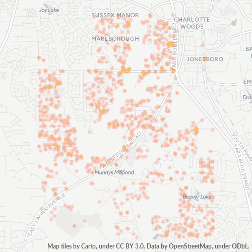 30238 Business Density Heatmap