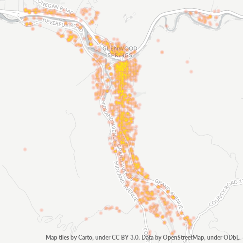 81601 Business Density Heatmap