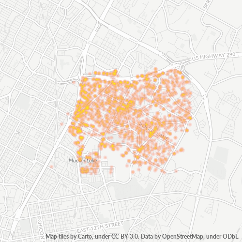 78723 Business Density Heatmap