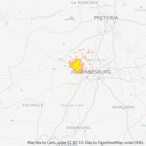 1709 Hittekaart vir Besigheidsdigtheid