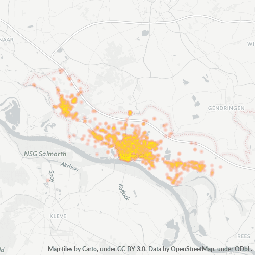 Heatmap für plz 46446