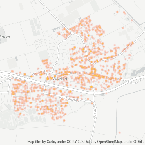 Heatmap voor postcode 5251