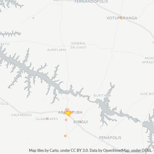 16025-000 Mapa de calor de densidad empresarial