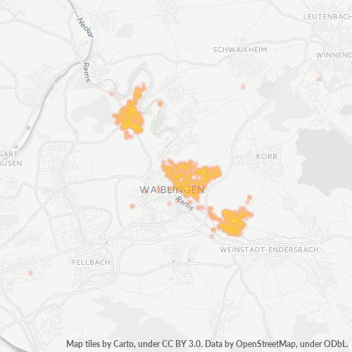 Heatmap für plz 71334
