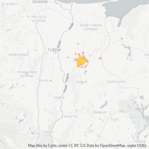 82-200 Mapa intensywności działalności gospodarczej