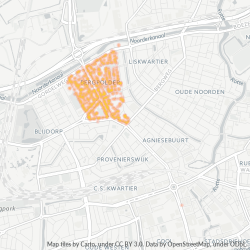 Heatmap voor postcode 3038