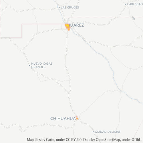 32030 Mapa de calor de densidad empresarial