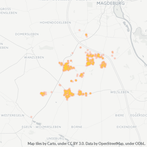 Heatmap für plz 39171