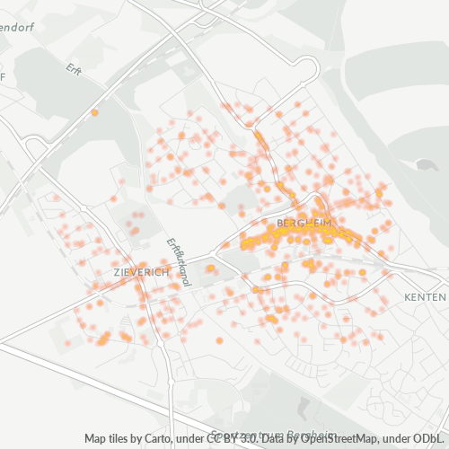Heatmap für plz 50126