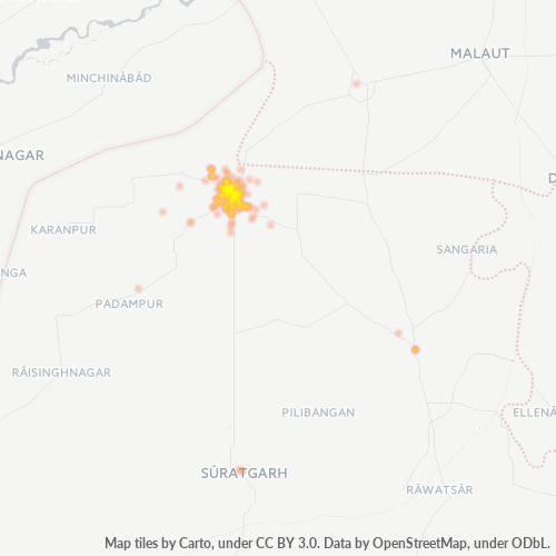335001 Business Density Heatmap