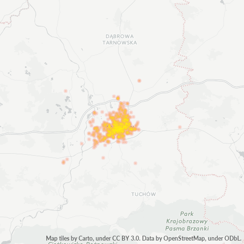 33-100 Mapa intensywności działalności gospodarczej