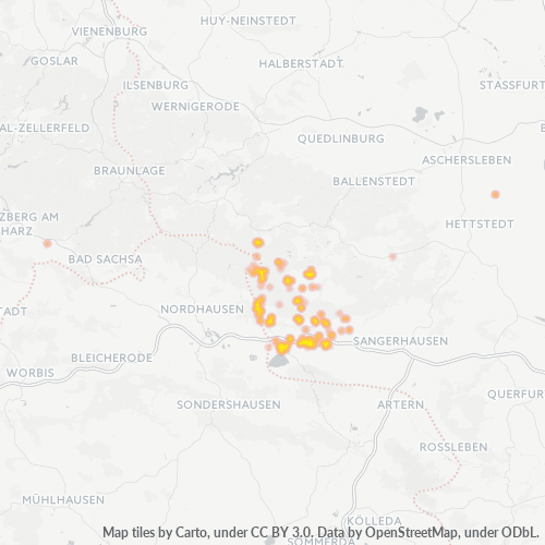 Heatmap für plz 06536