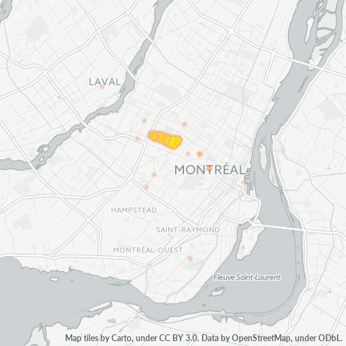 H3N Business Density Heatmap