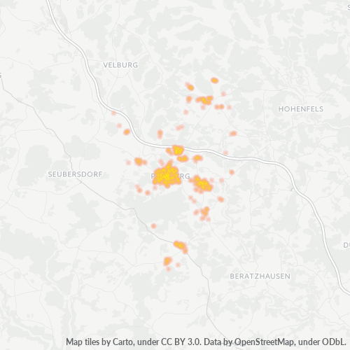Heatmap für plz 92331