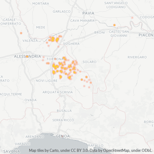 Mappa di calore per cap 15050