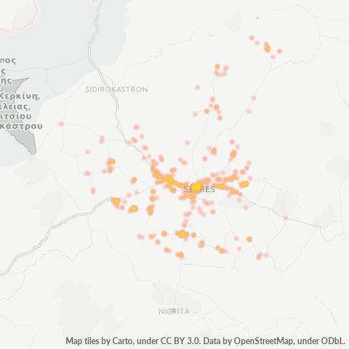 621 00 Χάρτης θερμότητας πυκνότητας επιχείρησης