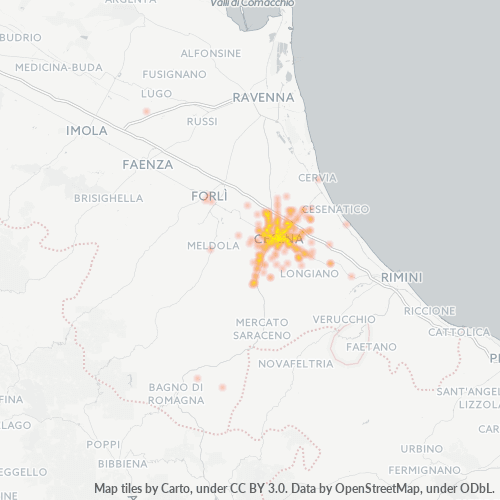Mappa di calore per cap 47023