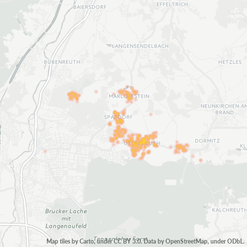 Heatmap für plz 91080