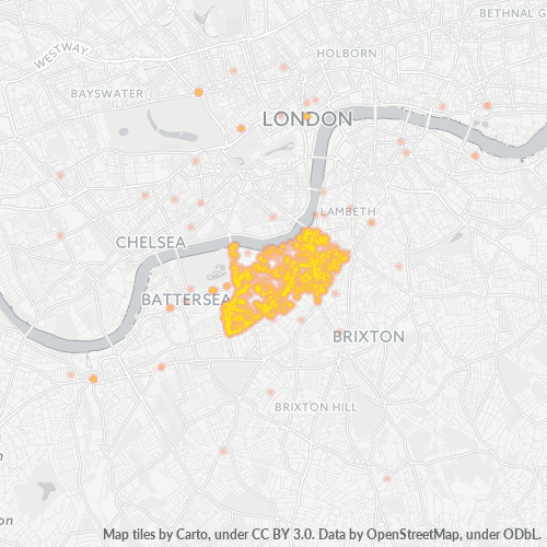 SW8 Business Density Heatmap