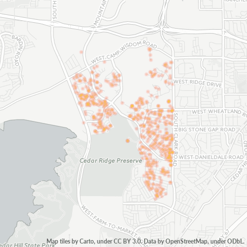 75249 Business Density Heatmap