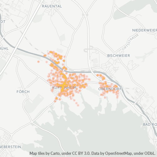 Heatmap für plz 76456