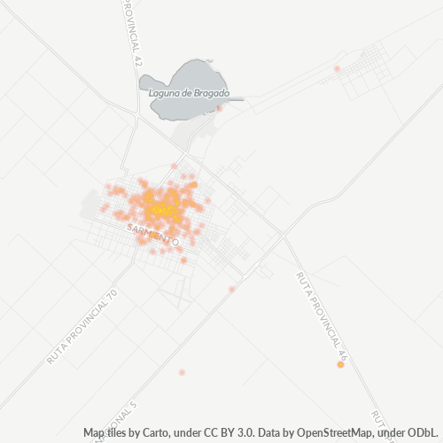 6640 Mapa de calor de densidad empresarial