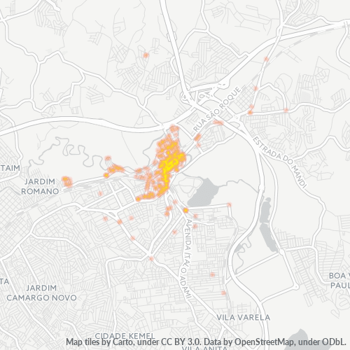 08570-000 Mapa de calor de densidad empresarial