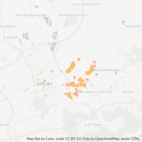 Heatmap für plz 99098