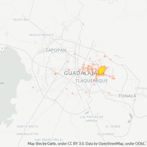 44750 Mapa de calor de densidad empresarial