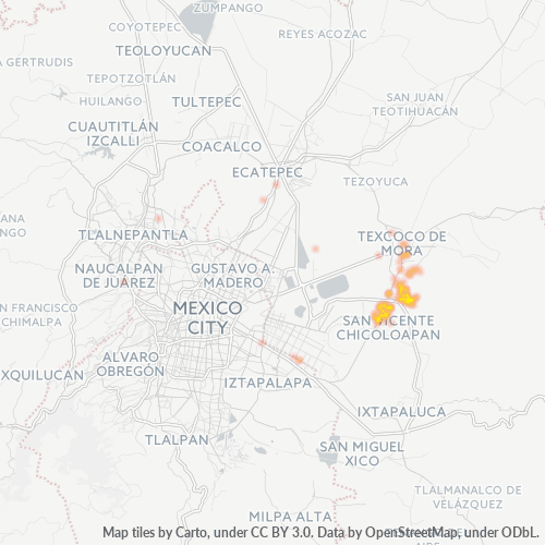 56250 Mapa de calor de densidad empresarial