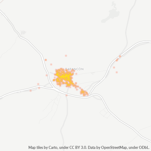 Mapa de calor para código postal 16400