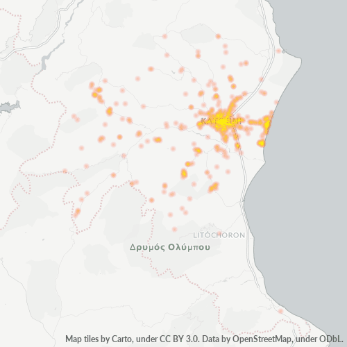 601 00 Χάρτης θερμότητας πυκνότητας επιχείρησης