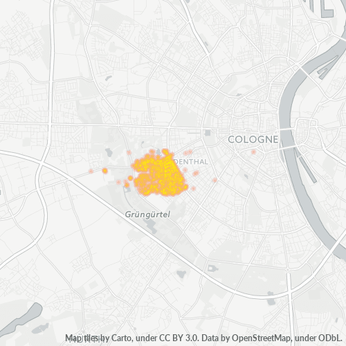 Heatmap für plz 50935