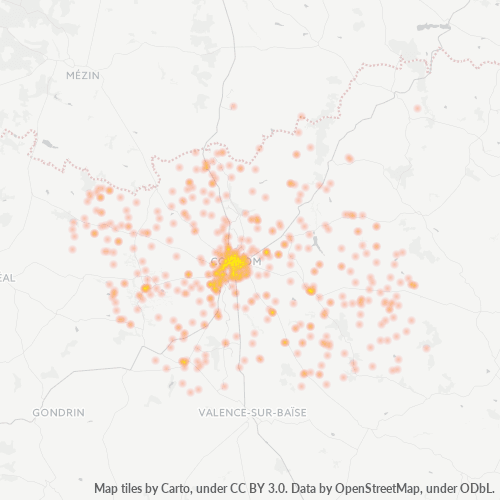 32100 Mapa de densitat de negocis 32100 Mapa de densitat de negocis