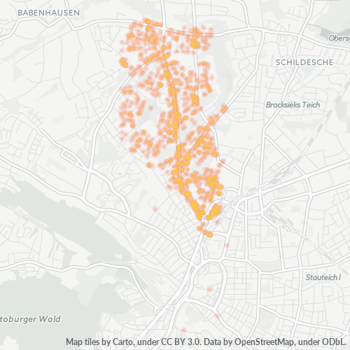 Heatmap für plz 33613