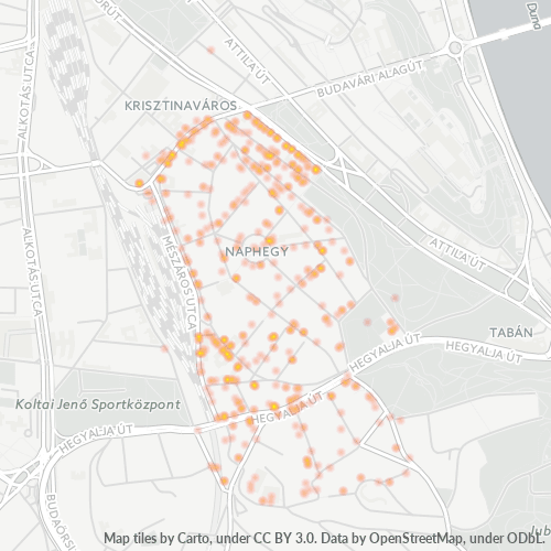 1016 Vállalati sűrűségi térkép
