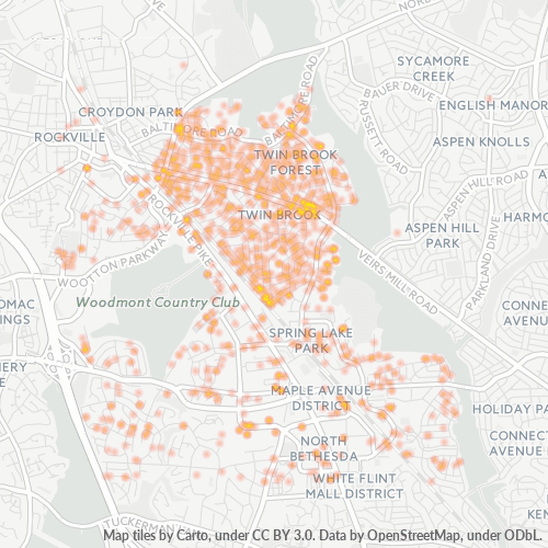 20851 Business Density Heatmap