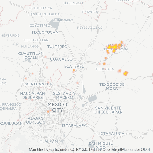 55800 Mapa de calor de densidad empresarial