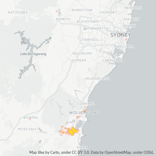 2527 Business Density Heatmap