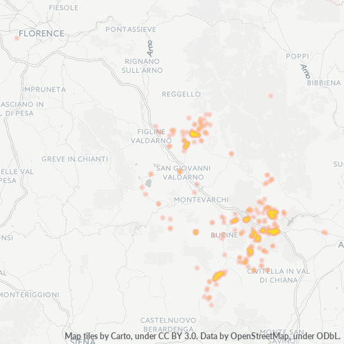 Mappa di calore per cap 52020
