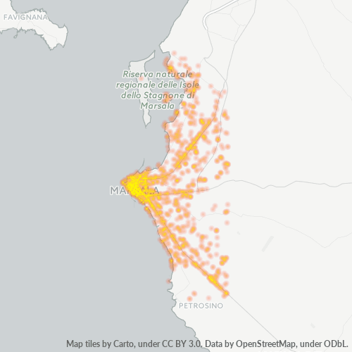 Mappa di calore per cap 91025