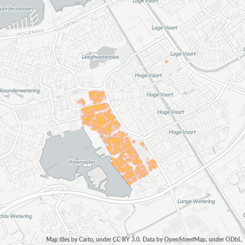 Heatmap voor postcode 1325