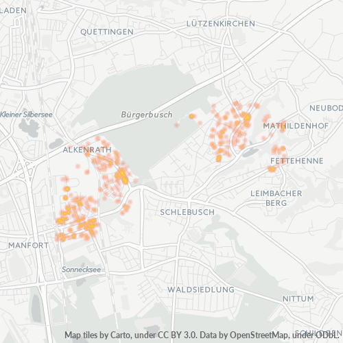 Heatmap für plz 51377